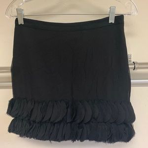 Banana Republic black detailed hem short skirt